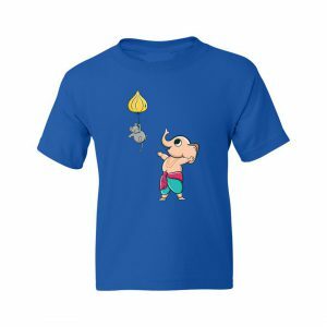cute ganesha kids t shirt royal blue