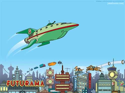 futurama space ship min